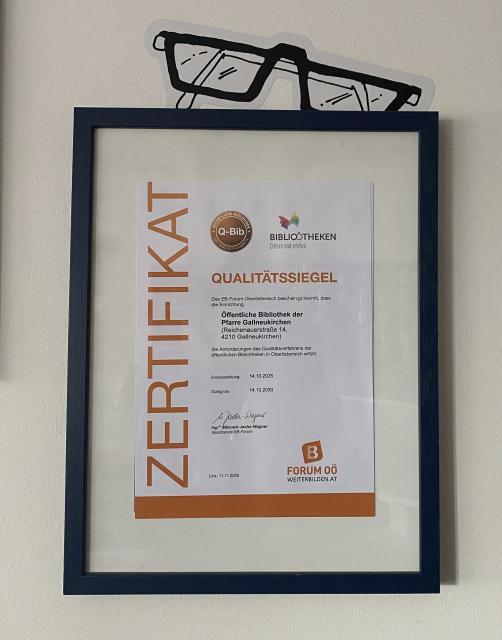 Zertifikat über das BVÖ Qualitätssiegel